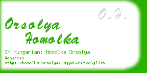 orsolya homolka business card